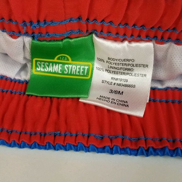Sesame Street Infant Boys 3/6 Months Swimsuit UPF 50+ Board Shorts Swim Elmo New - Picture 6 of 12